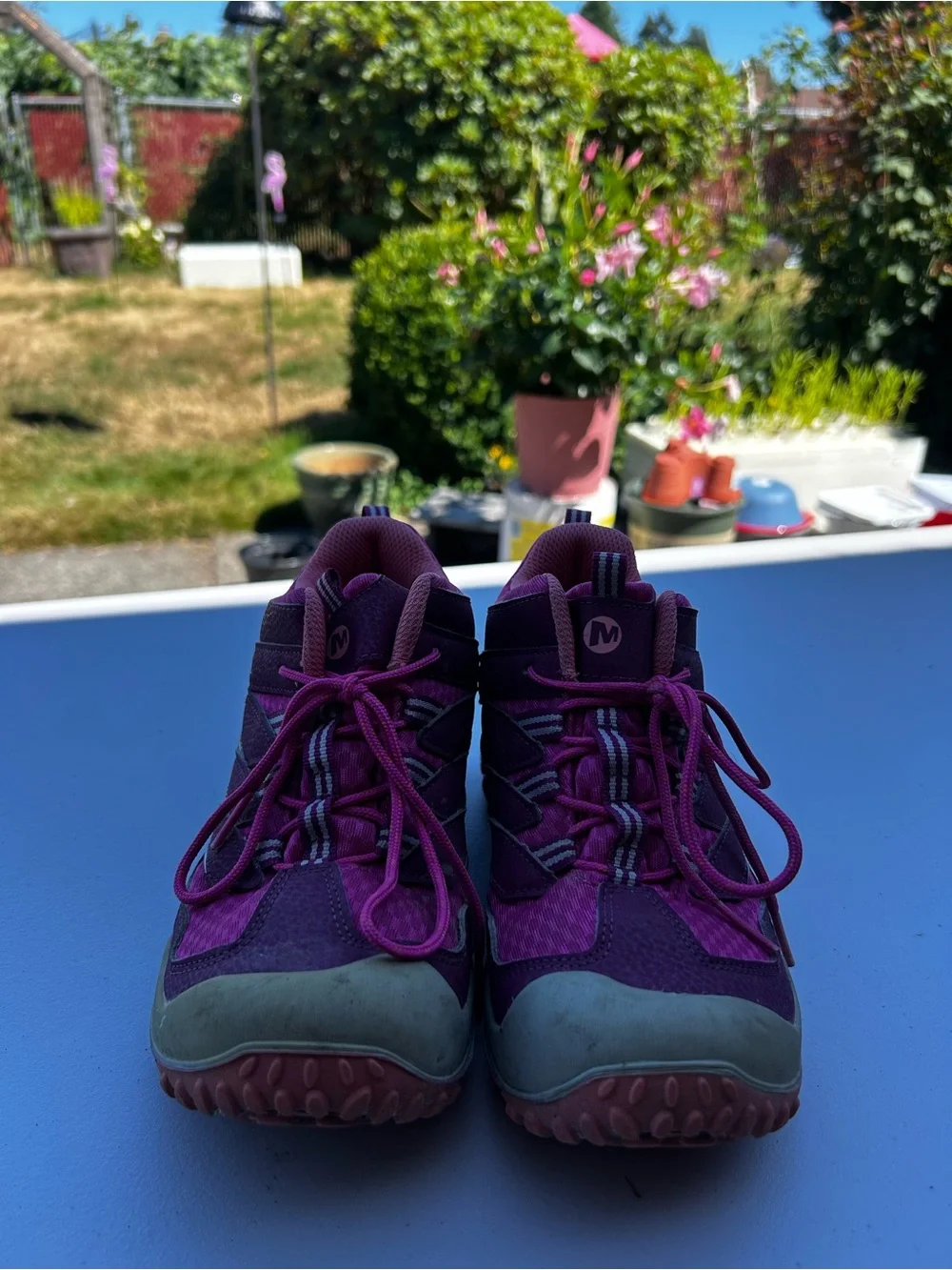Merrell Kids Girl’s Purple and Pink Waterproof Hiking Boots Size 3